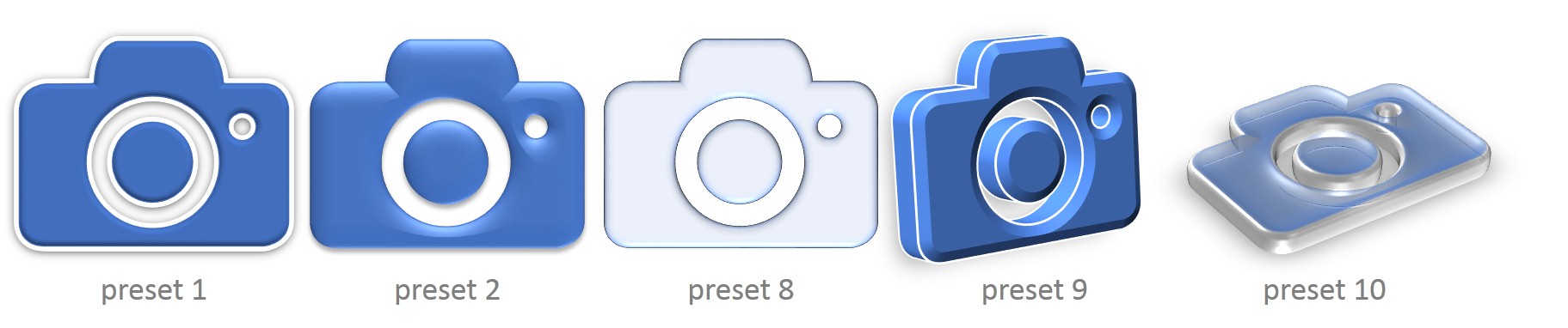 youpresent.co.uk - vicons preset types