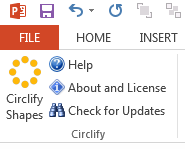 Circlify add-in for PowerPoint - Ribbon Group
