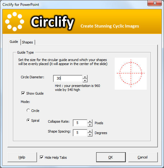 Circlify add-in for PowerPoint - Spiral Guide