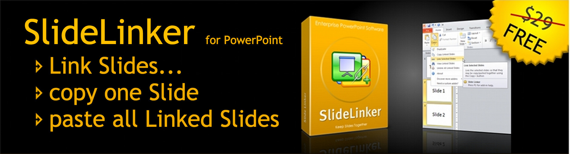 SlideLinker add-in for PowerPoint