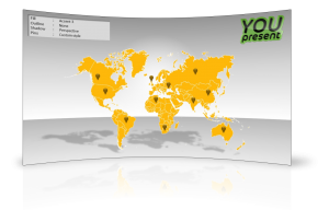 World map template for PowerPoint by YOUpresent - slide 2