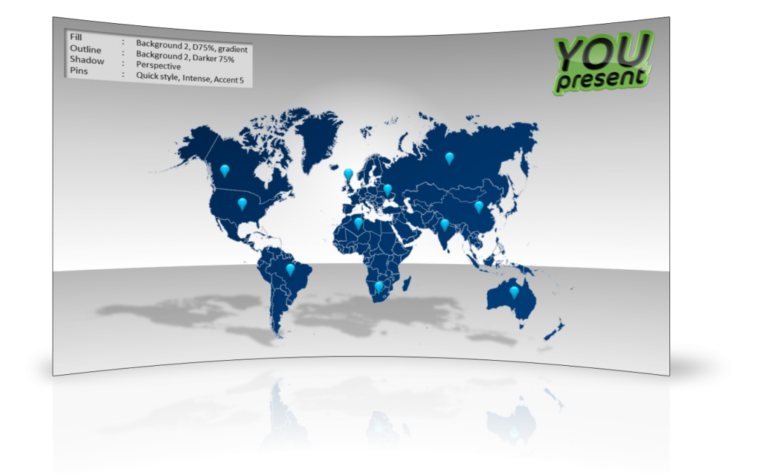 World Map Template for PowerPoint YOUpresent