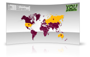 World map template for PowerPoint by YOUpresent - slide 5