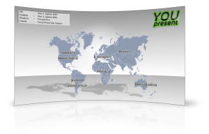 World map template for PowerPoint by YOUpresent - slide 7