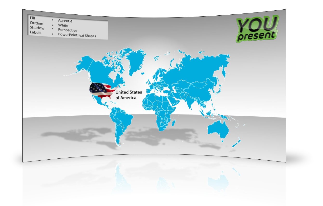 World map template for PowerPoint by YOUpresent - slide 8