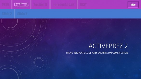 ActivePrez Menu Template - Glow and Emboss