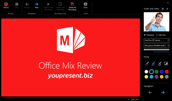 Office Mix for PowerPoint - Record