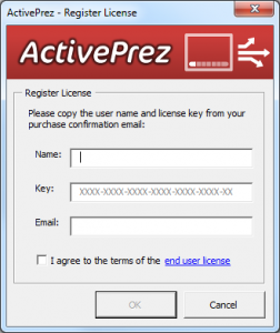 ActivePrez for PowerPoint - RegisterLicense