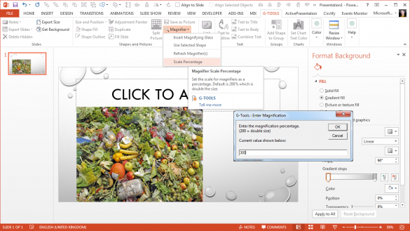 PowerPoint Magnifier Tool - Ribbon