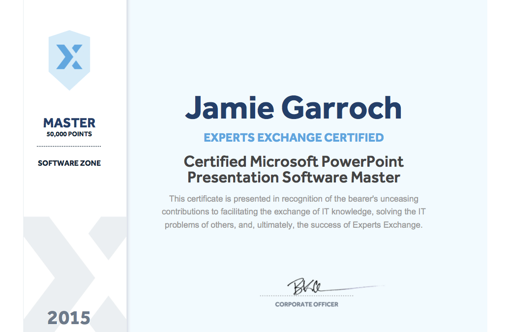Microsoft PowerPoint Master Certificate
