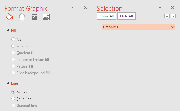 PowerPoint Graphic Task Pane