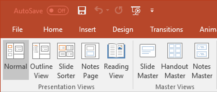 powerpoint ribbon tabs