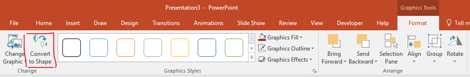 PowerPoint SVG Convert to Shape