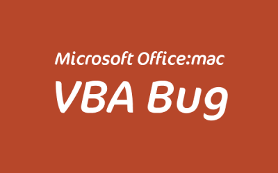 VBA Break on Unhandled Errors bug in Office:mac 2016
