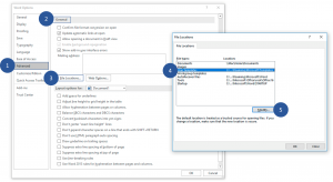 Word 2016 Options - Advanced - General